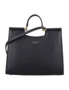 Dolce & Gabbana Black Calfskin Tote Bag With Adjustable Shoulder Strap