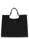 Dolce & Gabbana Small Sicily Logo Shopping Bag In Black