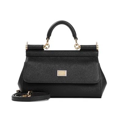 Dolce & Gabbana Small Sicily Top Handle Bag Women In Black