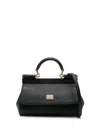 Dolce & Gabbana Small Sicily Tote Bag In Black