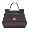 Dolce & Gabbana Women Sicily Large Leather Handbag In Brown