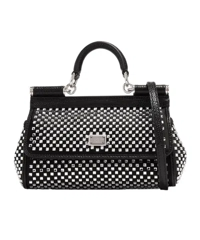 DOLCE & GABBANA DOLCE  GABBANA SMALL EMBELLISHED SICILY BAG