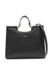 Dolce & Gabbana Black Calfskin Tote Bag With Adjustable Shoulder Strap In Black