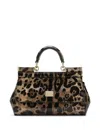 Dolce & Gabbana Small Sicily Tote Bag In Brown