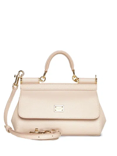 Dolce & Gabbana Small Sicily Tote Bag In Neutral