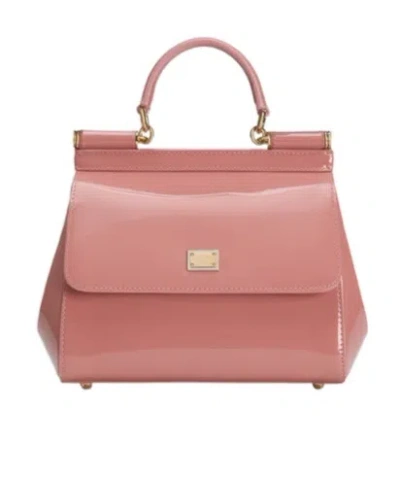 Dolce & Gabbana Small Sicily Tote Bag In Pink