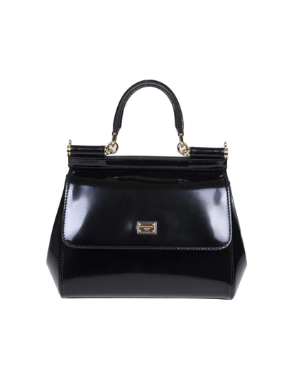 Dolce & Gabbana Small Size Handbag From The Sicily Line In Black