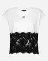 Dolce & Gabbana T-shirt With Lace Details In White
