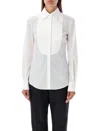 Dolce & Gabbana Formal Shirt With Bib Front Detail In White