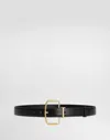 Dolce & Gabbana Smooth Calfskin Belt In Black