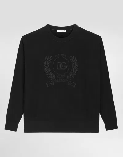 Dolce & Gabbana Kids' Smooth Knit Pullover In Black