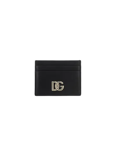 Dolce & Gabbana Smooth Leather Card Case In Nero