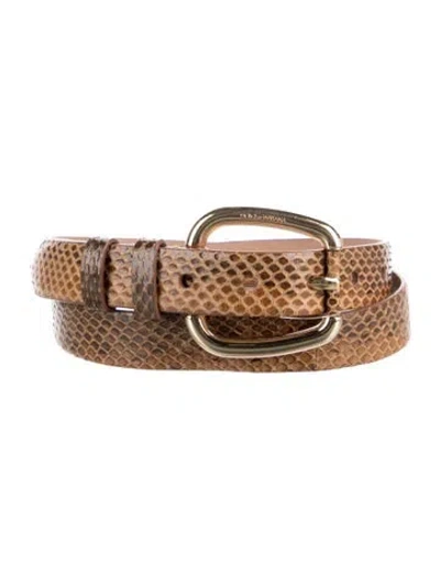 Pre-owned Dolce & Gabbana Snakeskin Belt In Neutral