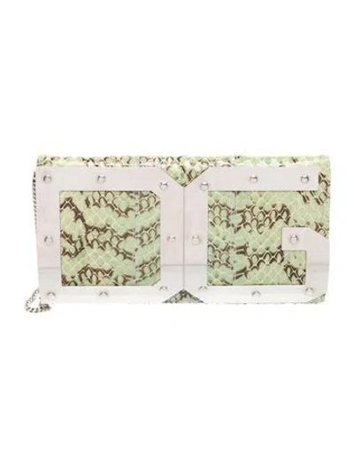 Pre-owned Dolce & Gabbana Snakeskin Clutch In Multi