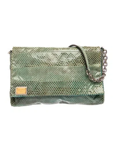 Pre-owned Dolce & Gabbana Snakeskin Miss Martini In Blue