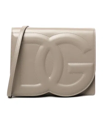 Dolce & Gabbana Snap Shoulder Bag In Nude