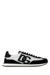Dolce & Gabbana Men Two-tone Mesh And Suede Dg Aria Sneakers In Black