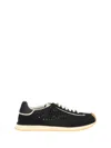 Dolce & Gabbana Black Fabric Sneakers In Multi