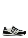 Dolce & Gabbana Black And White Low Top With Lace Details And Dg Patch On The Side In Black