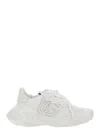 Dolce & Gabbana Women White Low Top Sneakers With Logo Lettering On Tongue And Heel In Tech Fabric W In White