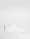 Dolce & Gabbana Portofino Leather Sneakers In White
