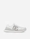 Dolce & Gabbana Dg Cushion Mixed-material Sneakers In Bianco
