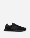 Dolce & Gabbana Low Top Sneakers Featuring Suede Accents In Nero/nero