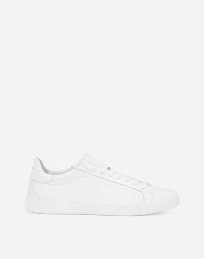Dolce & Gabbana Portofino Light White Sneakers With Logo Patch On The Tongue And Tonal Logo Lettering On The Heel In