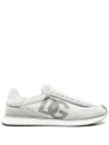 Dolce & Gabbana Two-tone Suede And Mesh Dg Aria Sneakers In Gray