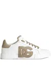 Dolce & Gabbana Portofino Light Strobel Leather Low-top Sneakers In White