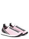 Dolce & Gabbana Pink Sorrento Mesh Sneakers In Pink