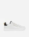 Dolce & Gabbana Dolce&gabbana White And Gold Low Sneakers In White