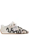 Dolce & Gabbana Vintage Effect Leather Mesh Low-top Sneakers In White