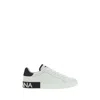 Dolce & Gabbana Portofino Leather Sneakers With Rubberized Logo Shoes
