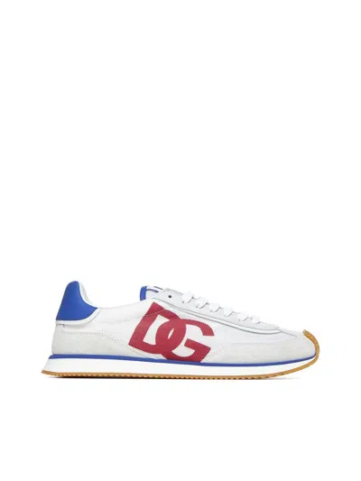 DOLCE & GABBANA DOLCE & GABBANA WHITE AND BLUE SNEAKERS