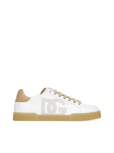 Dolce & Gabbana Trainers In Cream White