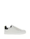Dolce & Gabbana White Low Top Sneakers With Logo Lettering On The Tongue And Logo Detail On The Heel In Leather Woma