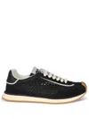 Dolce & Gabbana Dg Cushion Suede And Leather-trimmed Crocheted Sneakers
