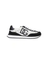 Dolce & Gabbana Black And White Low Top With Lace Details And Dg Patch On The Side In Black