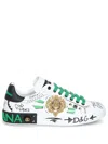 Dolce & Gabbana Portofino Leather Sneakers With Applied Studs