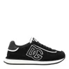 Dolce & Gabbana Dg Cushion Lace-detailed Suede Sneakers Shoes In Black