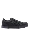 Dolce & Gabbana Round Toe Leather Low Top Sneakers