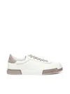 Dolce & Gabbana Portofino Yatch Sneakers In Calfskin Color White And Dove Grey