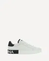 Dolce & Gabbana Portofino Leather Sneakers With Rubberized Logo Shoes