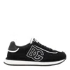 Dolce & Gabbana Dg Cushion Lace-detailed Suede Sneakers Shoes In Black