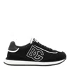 Dolce & Gabbana Dg Cushion Lace-detailed Suede Sneakers Shoes In Black
