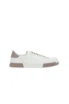 Dolce & Gabbana Portofino Yatch Sneakers In Calfskin Color White And Dove Grey In Red