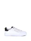 Dolce & Gabbana White Low Top Sneakers With Logo Lettering On The Tongue And Logo Detail On The Heel In Leather Woma In White