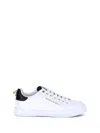 Dolce & Gabbana White Low Top Sneakers With Logo Lettering On The Tongue And Logo Detail On The Heel In Leather Woma