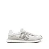 Dolce & Gabbana Two-tone Suede And Mesh Dg Aria Sneakers In Gray